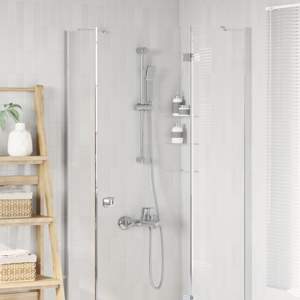 Zestaw systemu prysznicowego chromowany 70 cm Stal nierdzewna