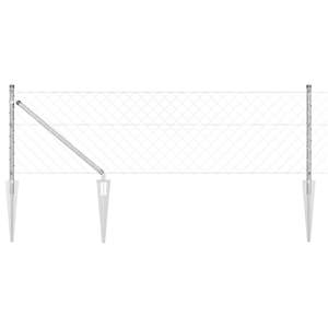 Ogrodzenie z łańcucha z kolcami 25 x 0,4 m Stal ocynkowana