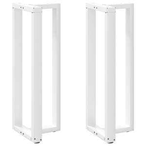 Nogi do stołu barowego w kształcie litery T 2 szt. Białe 40x35x(110-111) cm Stal