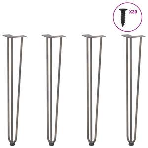 Nogi do stolików konsolowych do stolika konsolowego 4 szt. Naturalna stal 72 cm Solidna stal