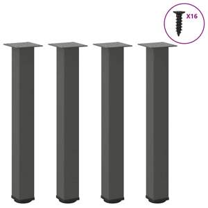 Nogi do stołu konsolowego 4 szt. Antracyt 72-74 cm Stal