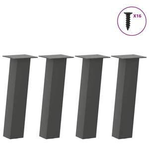 Nogi do stolika kawowego 4 szt. Antracyt 42 cm Stal