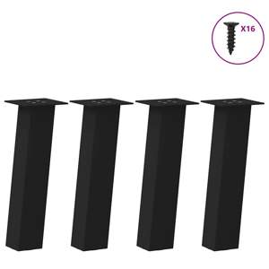 Nogi do stolika kawowego 4 szt. Czarne 42 cm Stalowe