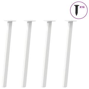 Nogi do stołu konsolowego 4 szt. Białe 72 cm Stalowe