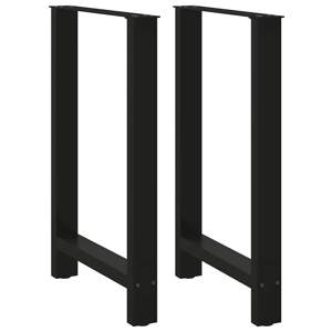 Nogi do stołu barowego czarne 2 szt. 60x(90-91) cm stal