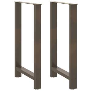 Nogi do stołu barowego Naturalna stal 2 szt. 60x(100-101) cm Stal