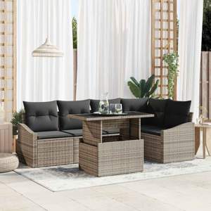 Zestaw Sof na Ogród 6 szt. Szary