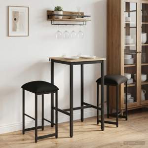 Stołek barowy 2 szt. Czarny 40 x 32 x 74 cm Drewno inżynieryjne