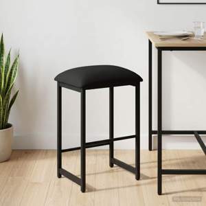 Stołek barowy Czarny 40 x 32 x 64 cm Drewno inżynieryjne
