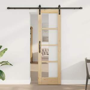 Drzwi przesuwne ORKDAL Naturalny i czarny 61 x 198,5 cm