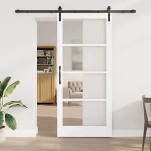 Drzwi przesuwne ORKDAL Biały i czarny 93 x 211 cm