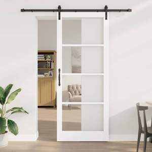 Drzwi przesuwne ORKDAL Biały i czarny 93 x 232 cm
