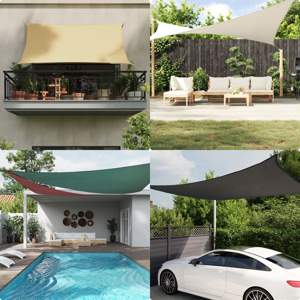 Prostokątny żagiel ogrodowy z tkaniny Oxford, 4x6 m, żółty