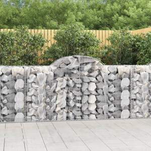 Kosze gabionowe, 12 szt, 200x50x100/120cm, galwanizowane żelazo