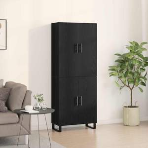 Highboard 2 szt. Czarny dąb 69,5 x 34 x 180 cm