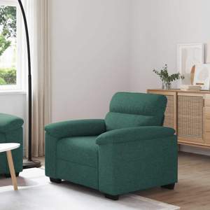 Sofa Fotel Ciemnozielony 100x81x84 cm Tkanina