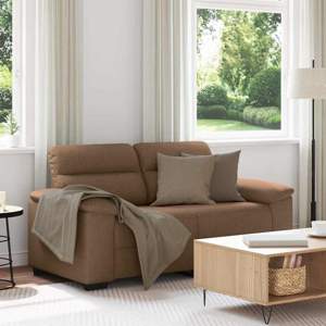 Sofa 2-osobowa brązowa 160x81x84 cm tkanina