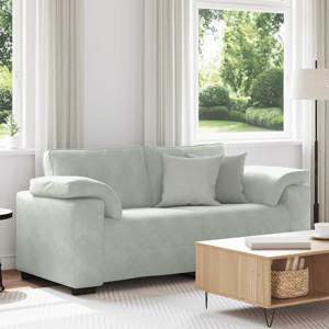 Sofa dwuosobowa Jasnoszara 180x77x82 cm Aksamit