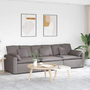 Sofa modułowa z poduszkami, taupe