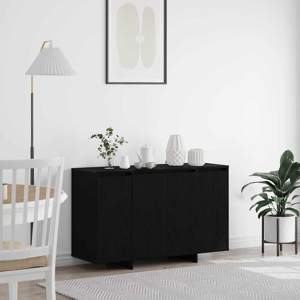 Bufet Czarny Dąb 120 x 41 x 75 cm Drewno inżynieryjne