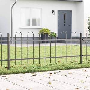 Ogrodzenie Ogrodowe BOXTEL 3 szt. 5,1 x 0,6 m Szary
