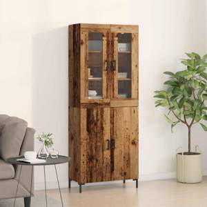 Highboard 2 szt. Stare drewno 69,5 x 34 x 180 cm