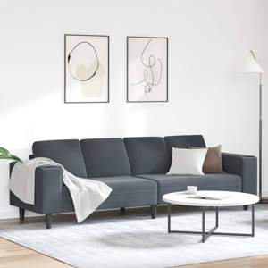 Sofa do salonu Ciemnoszary 250 x 77 x 76 cm