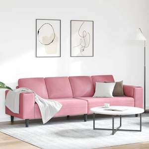Sofa do salonu Różowy 250 x 77 x 76 cm
