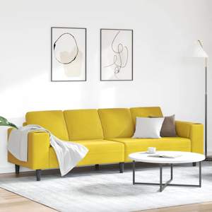 Sofa do salonu Żółty 250 x 77 x 76 cm