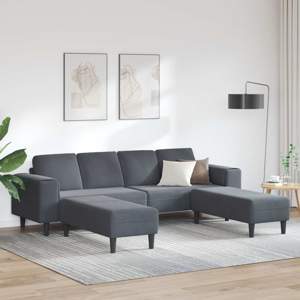 Sofa do salonu 3 szt. Ciemnoszary