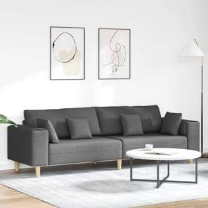 Sofa Ciemnoszary 250 x 77 x 76 cm tkanina