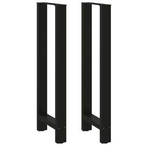 Nogi do stołu barowego czarne 2 szt. 50x(110-111) cm stal
