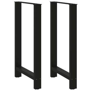 Nogi do stołu barowego czarne 2 szt. 60x(100-101) cm stal