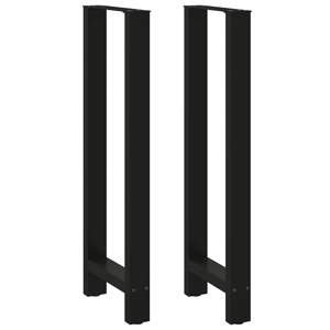Nogi do stołu barowego czarne 2 szt. 40x(110-111) cm stal