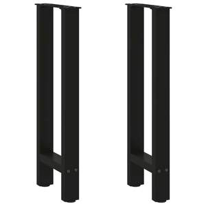 Nogi do stołu konsolowego czarne 2 szt. 28x(72-73) cm stal