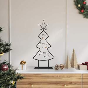 Metalowa choinka świąteczna Czarny 60 cm Stal