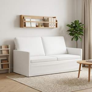 Sofa dwuosobowa Biały 150 x 81 x 82 cm tkanina