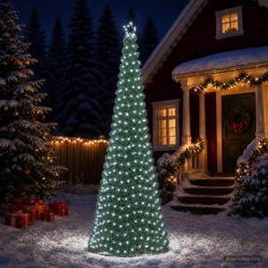 Choinka z lamety z oświetleniem LED i podstawą EKENAS 300 cm