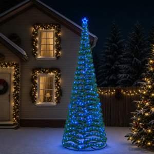 Choinka z lamety z oświetleniem LED i podstawą EKENAS 400 cm