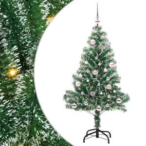Sztuczna choinka z śnieżnym pokryciem z lampkami LED 150 cm