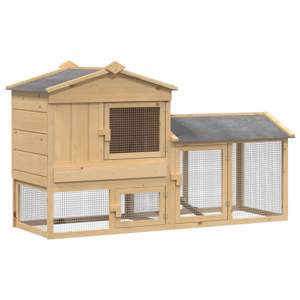 Kurnik 2 szt. brązowy 150 x 60 x 89 cm Lite drewno sosnowe