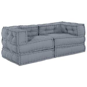 Modularna jednostka sofy 2 szt. tkanina Szary 140 x 70 x 56 cm