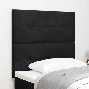 Zagłówek Czarny 100 cm Aksamit