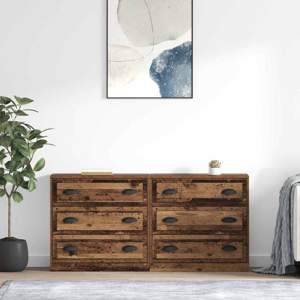 Komody 2 szt. Stare drewno 70 x 35,5 x 67,5 cm