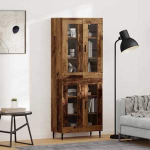 Highboard 2 szt. Stare drewno 69,5 x 34 x 180 cm
