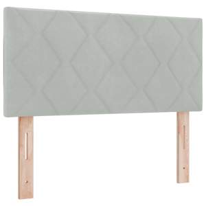 Wezgłowie LED Jasnoszary 90 cm Aksamit