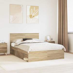Ramka łóżka Sonoma 140 x 190 cm Lite drewno sosnowe