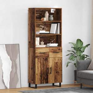 Highboard 2 szt. Stare drewno 69,5 x 34 x 180 cm
