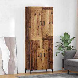 Highboard 2 szt. Stare drewno 69,5 x 34 x 180 cm