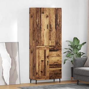 Highboard 2 szt. Stare drewno 69,5 x 34 x 180 cm